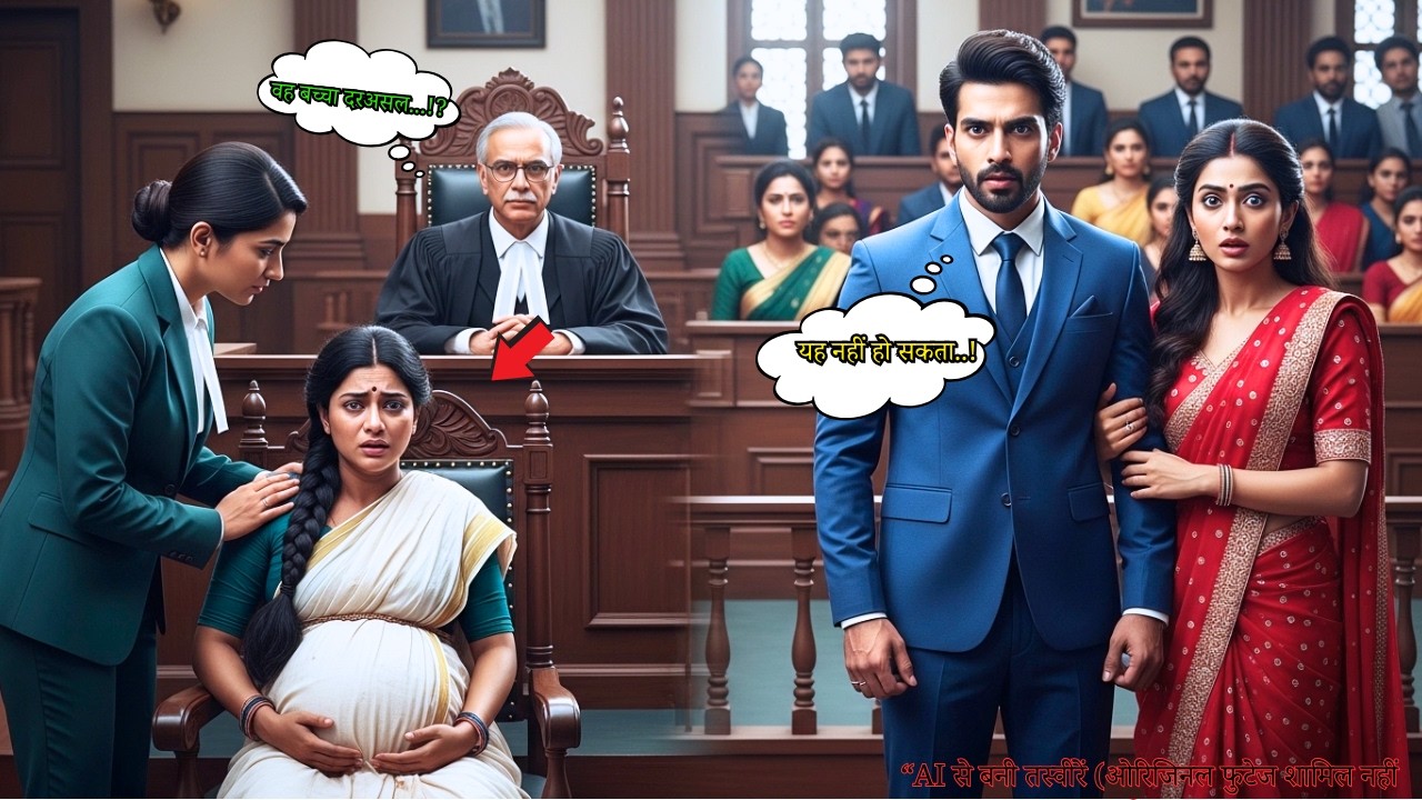 गर्भवती महिला कोर्ट में बेहोश हुई… DNA रिपोर्ट आते ही करोड़पति की मुस्कान गायब हो गई!