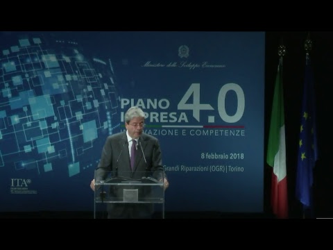 Intervento di Gentiloni alla presentazione dei risultati 2017 e le azioni 2018 del Piano Impresa 4.0