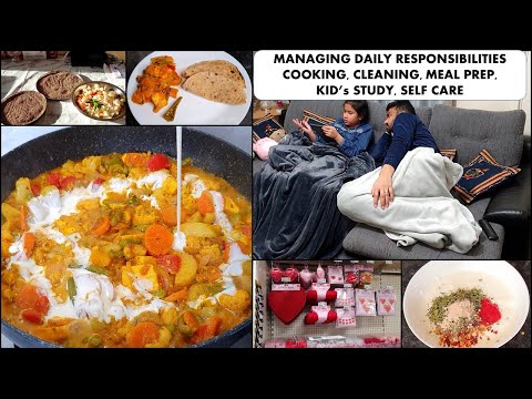 Indian Housewife's Daily Responsibility & Productive Routine (Cooking, Shopping, Cleaning etc)