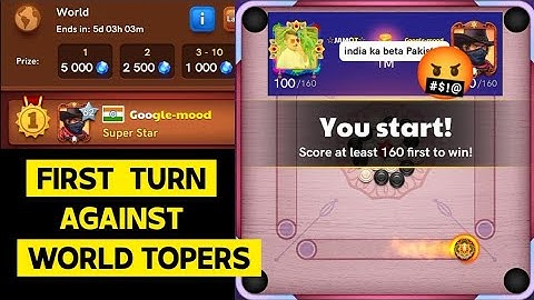 Carrom Pool World Topers | Singapore First Turn Trick | Jamot Gaming