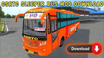 gsrtc sleeper bus mod || gsrtc bus mod download || sleeper bus mod bussid || gujarati bus mod