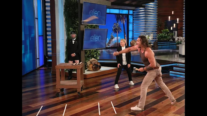 Jason Momoa Flexes His Ax-Throwing Muscles for Cha...