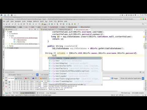 165 Android Studio SQLite Reading  retrieve data