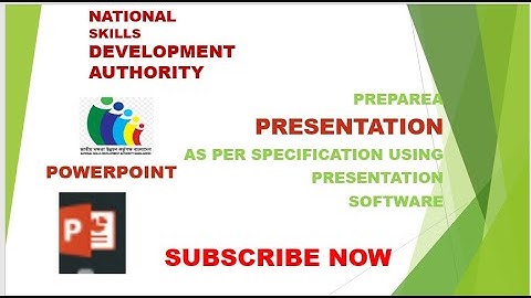 PowerPoint Presentation Project as per Specification ।। Computer Operation, Level 3  ।। NSDA & BTEB