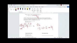 CS 121 Final Review - Step Through Array Algorithm