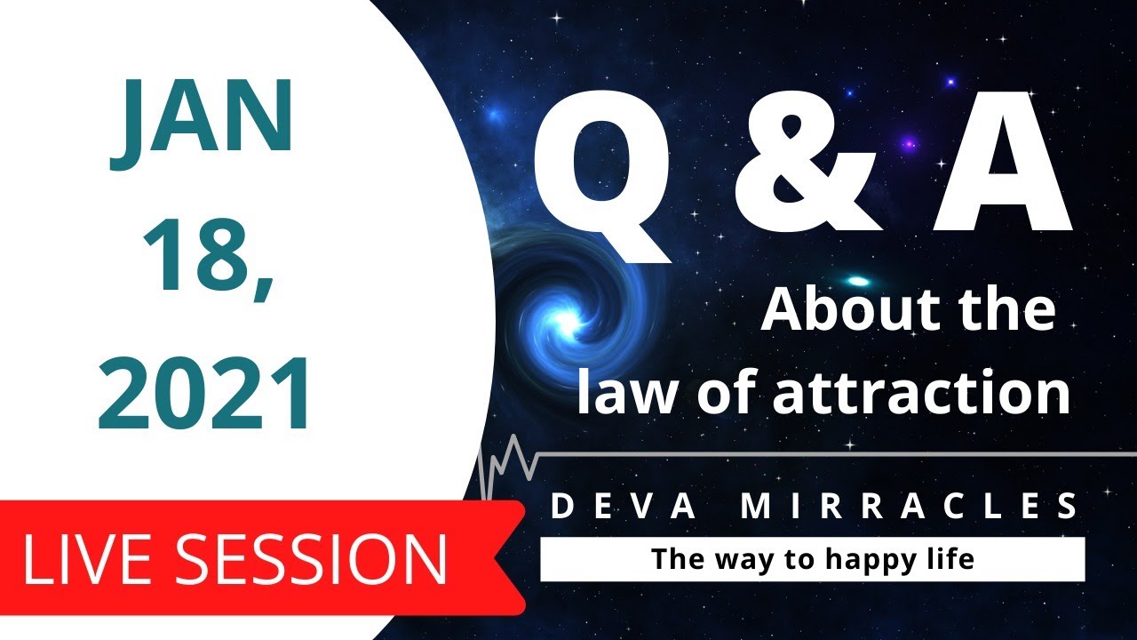 (JAN 18, 2021) Live Session | Q & A about The law of attraction in Tamil | Deva Mirracles