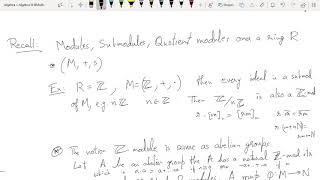 BMath Algebra III: Rings and modules - Lecture 24