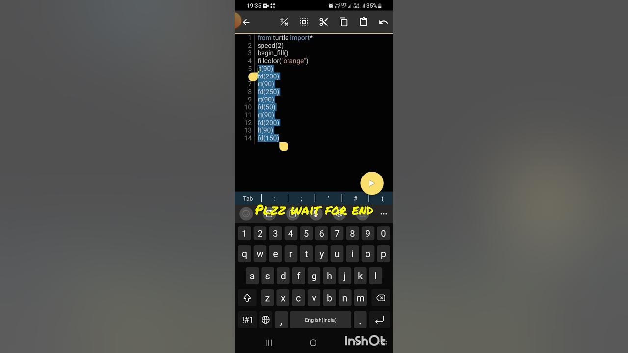 Swastika in python turtle 🐢 | FWC | #trending #coding # ...