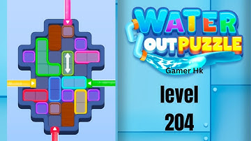 Water out puzzle level 204 Walkthrough Solution 
