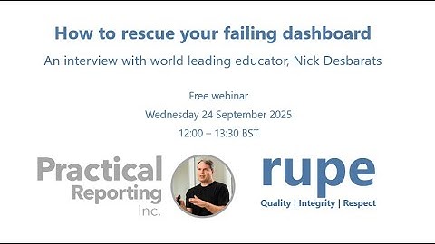 How to rescue your failing dashboards - an interview with Nick Desbarats (Sep 2025)