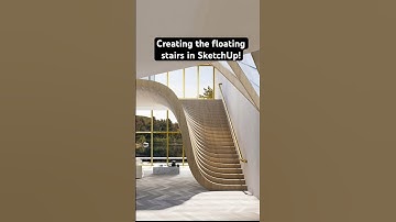 Creating the floating stairs in SketchUp! #nicetower