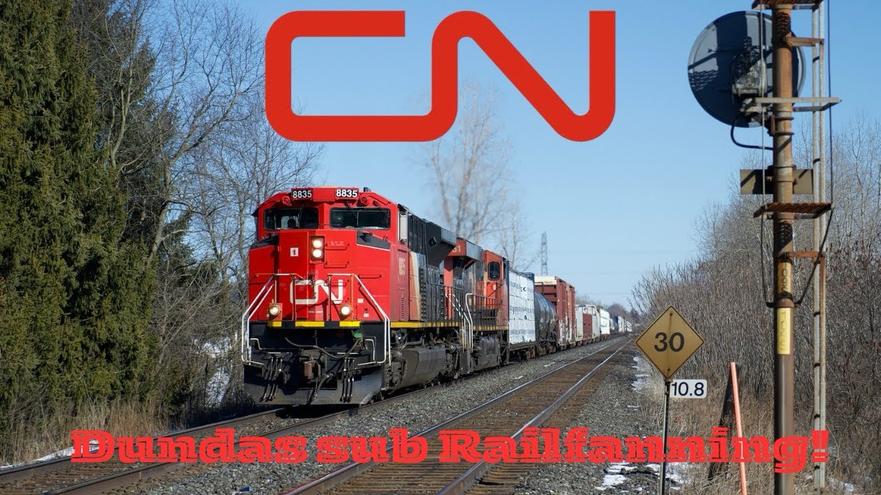 CN Dundas Sub Railfanning! Lots of cool trains and power move!