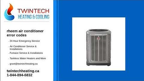 rheem air conditioner error codes