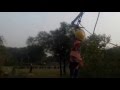 Kids Adventure - 3 Years old boy crossing Nullah on Zip Line rope 