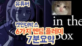 공포게임 캣인더박스 진엔딩 포함 6가지