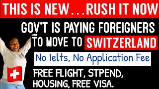 Switzerland Fully Funded Scholarship | No IELTS | No Application Fee | Free Ticket | Stipend