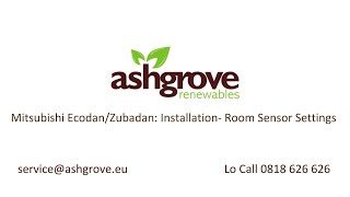 Mitsubishi Ecodan/Zubadan: Installation- Room Sensor Settings