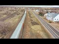 Drone chasing train. Who wins? (subscribe)