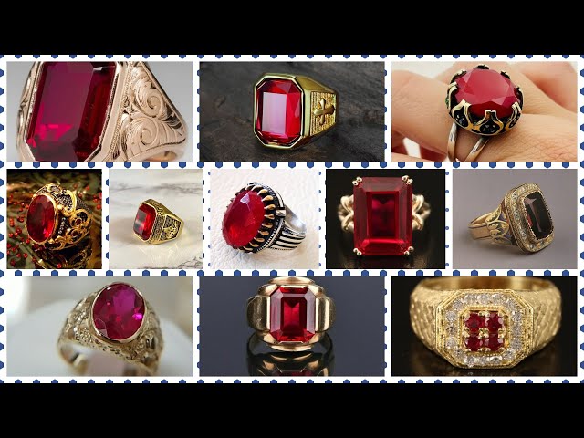 Mens Ruby Ring, 3 Carat Big Emerald Cut Ruby Wedding Ring, Ruby Minimalist  Men Engagement Ring, Men Gift Ring, Masculine Accessory - Etsy