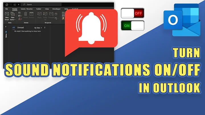 Turn Sound Notifications ON or OFF in OUTLOOK (Tutorial)