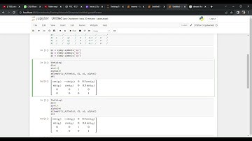 Implementacion de una matriz A, cinematica directa e inversa en Python con CoppelianSim