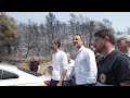 Φωτιά Εύβοια: Κυριάκος Μητσοτάκης στο κινητό συντονιστικό κέντρο της Πυροσβεστικής Υπηρεσίας (Βίντεο)
