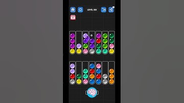 Lv 222 Ball Sort Puzzle - Color Game / 顏色分類遊戲 / ボールソーティングパズル (Guru Game)  #ballsortpuzzle