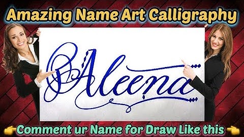 Aleena Name Signature Calligraphy Status | How to improve Cursive Handwriting | Cut Marker | art