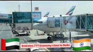 //Trip Report// Dubai To Delhi //Economy Class // Emirates 777-300