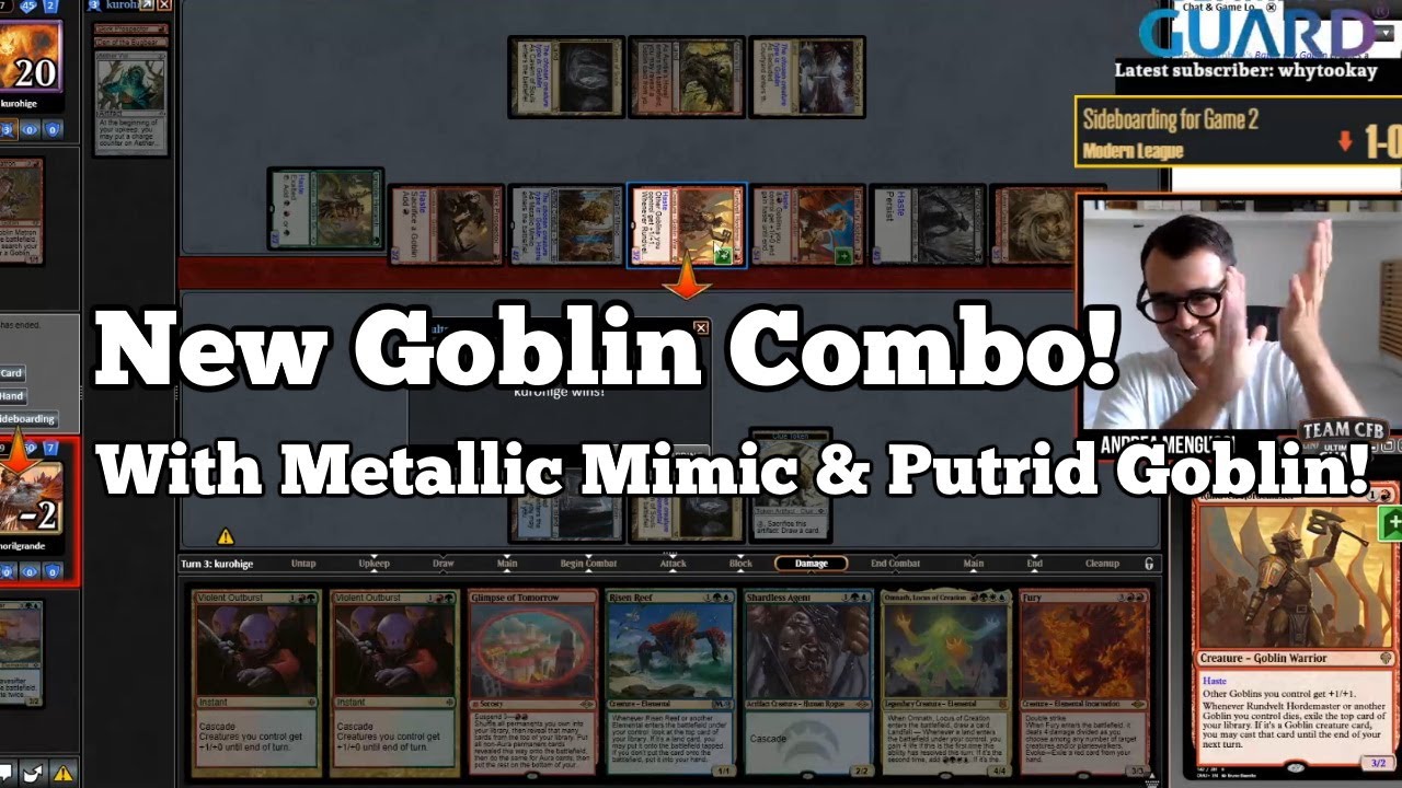 New Goblin Combo! With Metallic Mimic & Purtrid Goblin! Modern MTGO YouTube