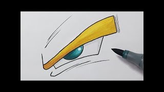 How to Draw Dragon Ball Z Eye for beginners