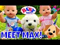 Surprise! 🤗Baby Born Twins Get A Puppy! 🐶Feeding & Potty Training The New Puppy Outdoors! 🍼