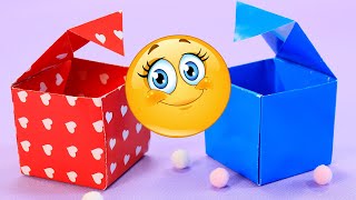 Origami paper easy box / How to make a paper box that opens and closes