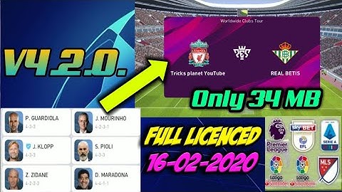 [16-02-20]PES 2020 MOBILE FULL LICENCED Patch [ No Root ] || No Need Multiple Account [Only 34 MB]