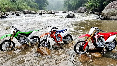 Diecast Dirt Bike KTM 450 SX-F & Honda CRF Adventures: Riding, Exploring, and Building a New Bike!