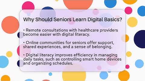 Why Should Seniors Learn Digital Basics? | Tech Terms Explained News