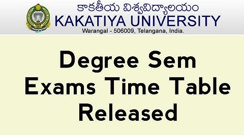 Ku 1st,3rd,5th sem time table#kakatiyauniversity #exams #sem exams