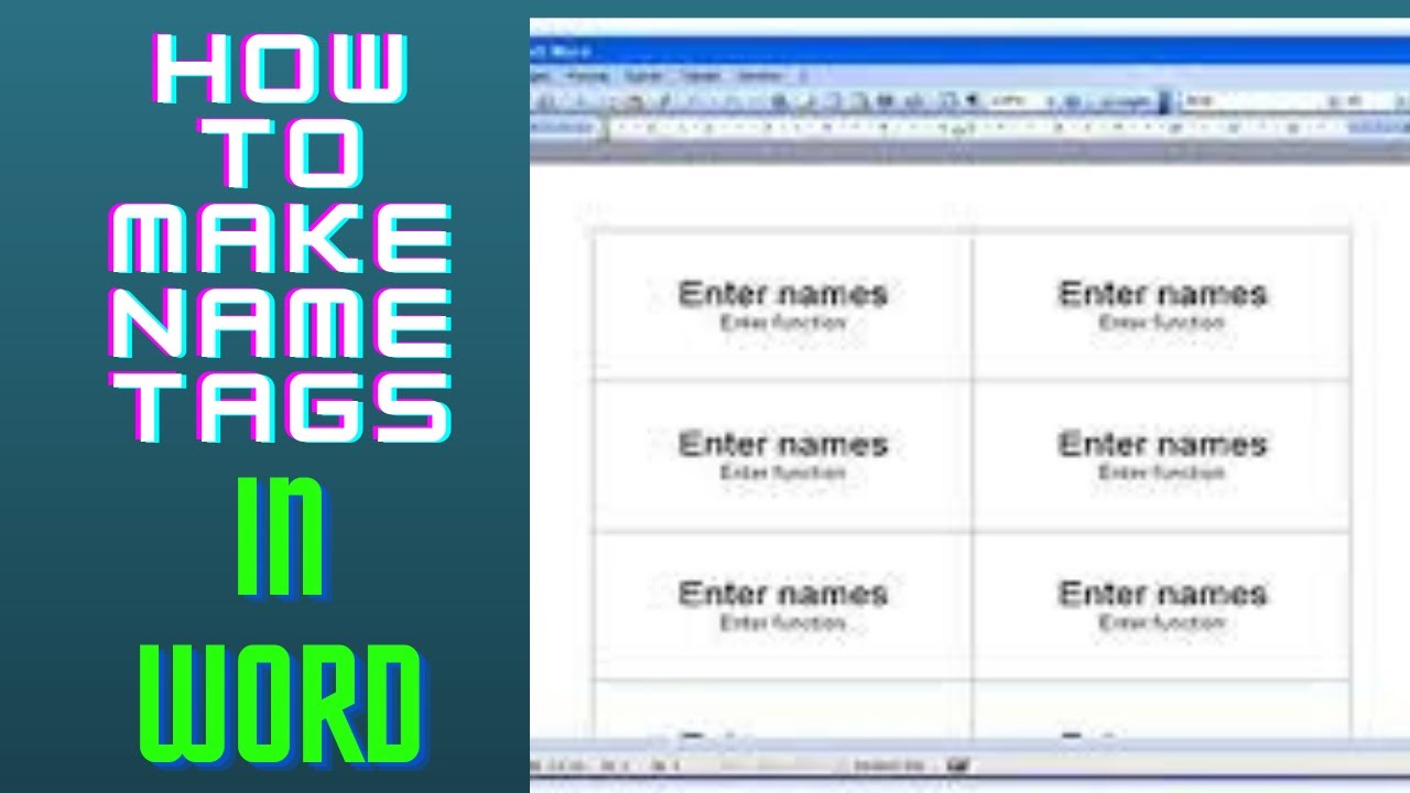 how-to-make-name-tags-in-word-youtube