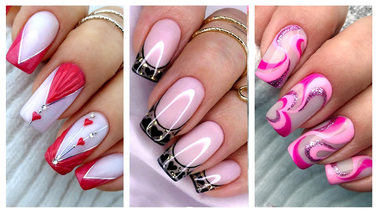 Nail art design 2022 ️ Valentine's day nails 💅 Tutorials #20nails - YouTube