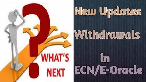 Updates and Future Transactions in ECN/E-Oracle/TEZOS/METAMASK