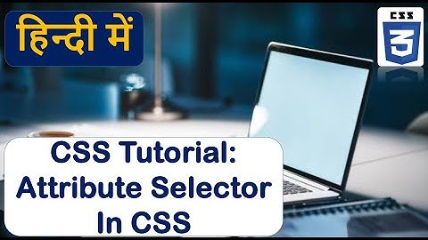 Attribute Selector CSS | attribute selector css in hindi.