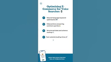 5 Strategies to Optimize E-Commerce for Voice Search #voicesearch #searchoptimization #ecommerce