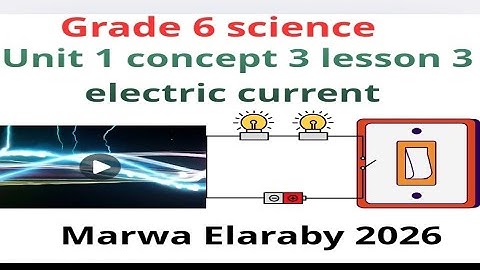 Grade 6 science unit 1 concept 3 lesson 3 electric current Marwa Elaraby 2026