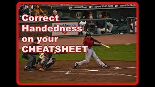 How to pull in the correct handedness into your Baseball Cheatsheet Spreadsheet