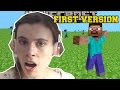 REACTING TO THE FIRST VERSION OF MINECRAFT!!!