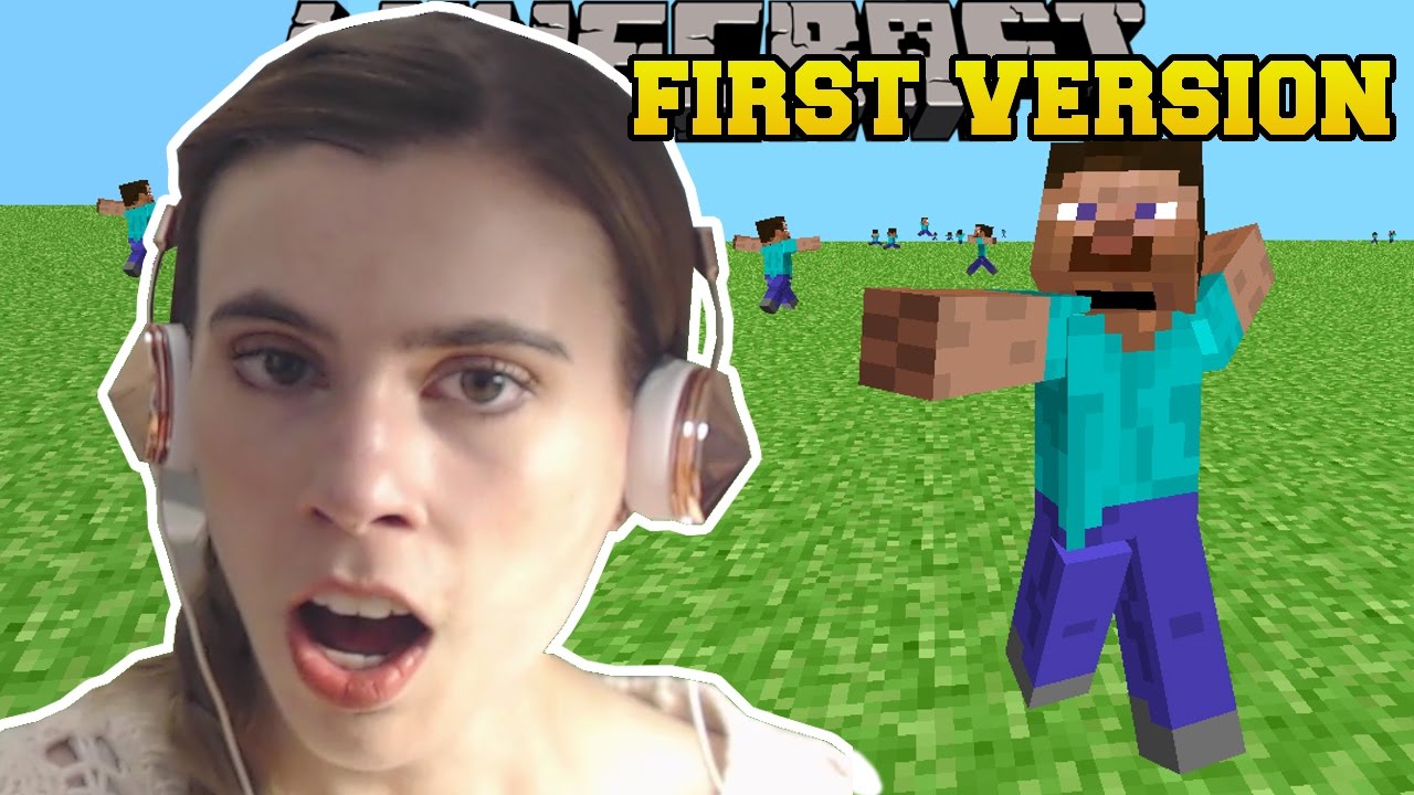 REACTING TO THE FIRST VERSION OF MINECRAFT!!!  Doovi