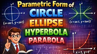 Parametric Equations of Circle, Parabola, Ellipse & Hyperbola | Parametric Forms of Conic Sections