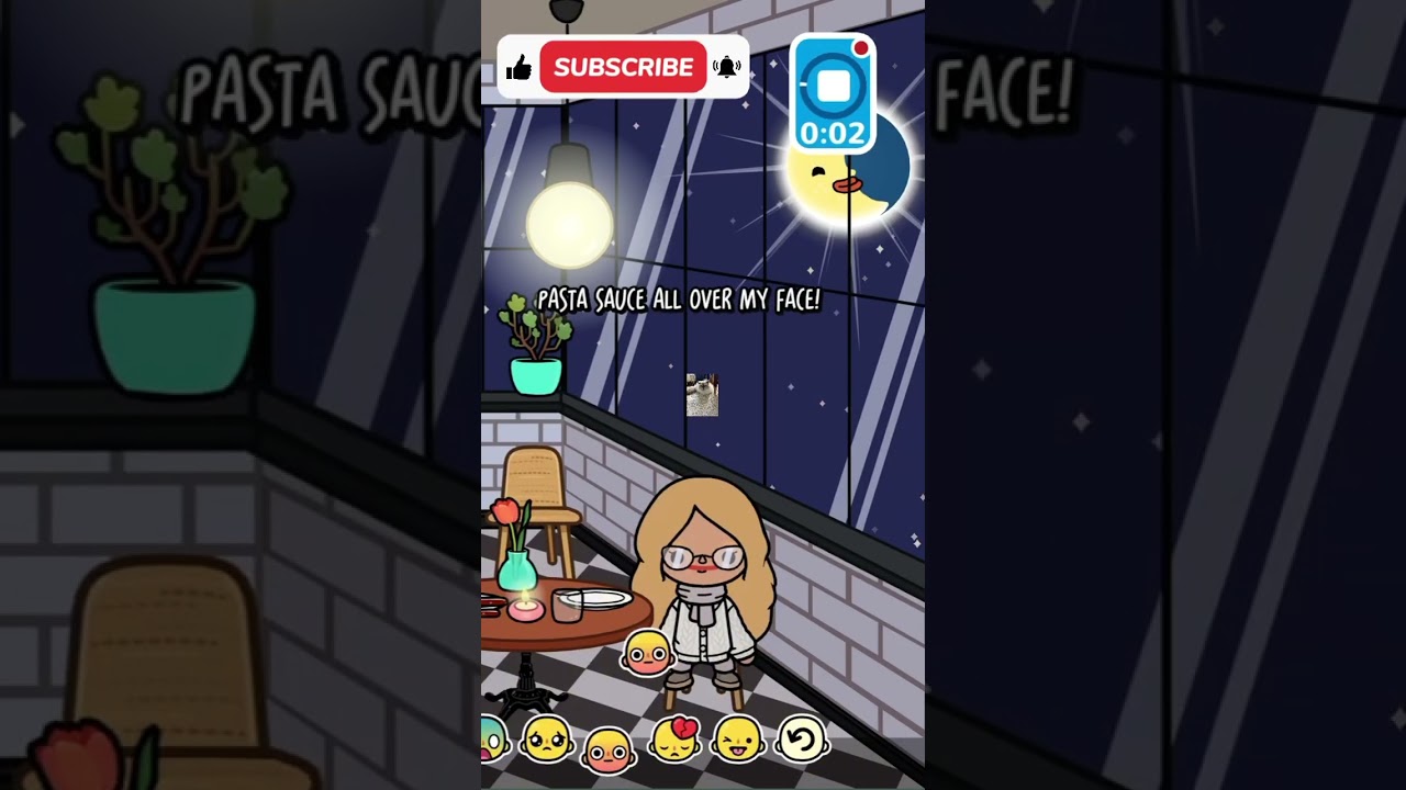 When you get pasta sauce on your face 