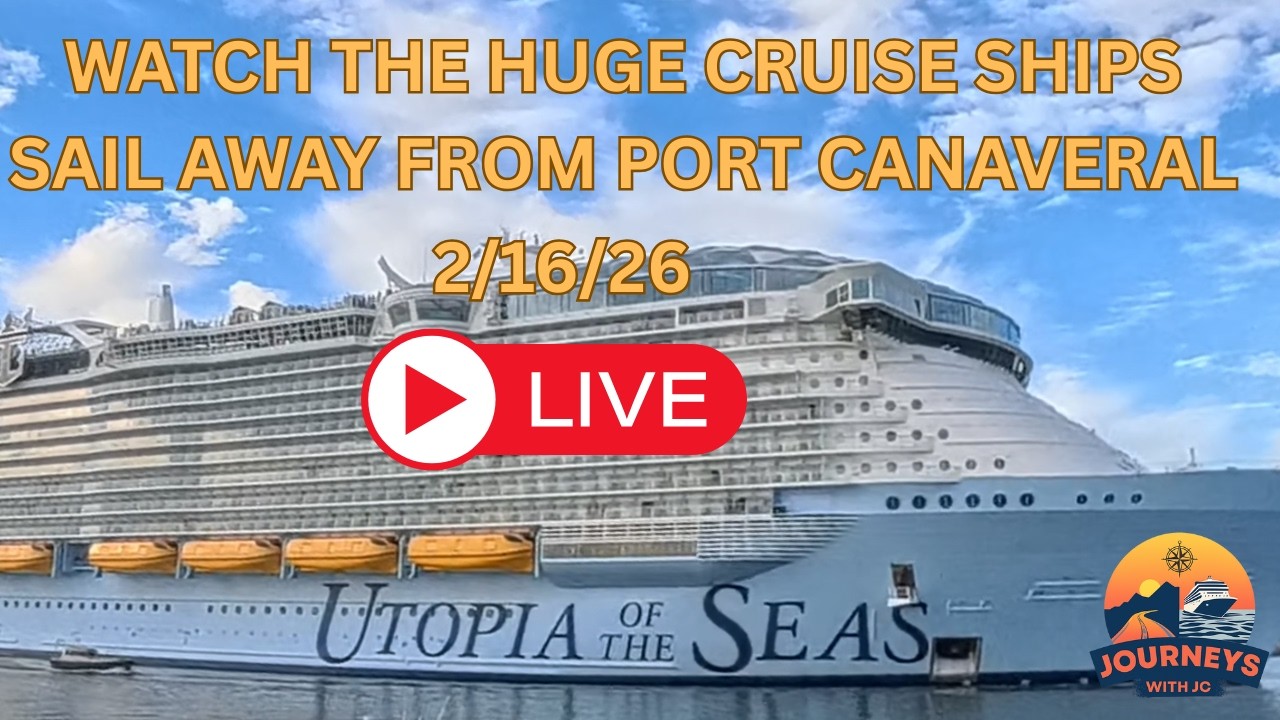 Watch the Huge Cruise Ships  leaving Port Canaveral