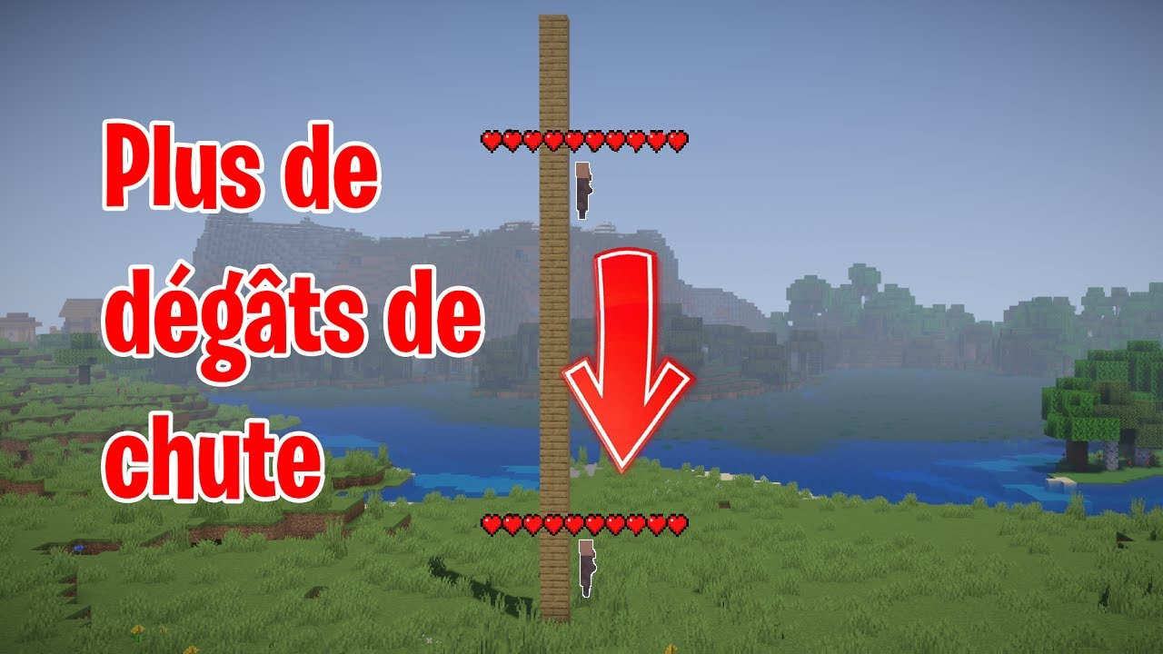 COMMENT NE PLUS AVOIR DE DEGATS DE CHUTE | MINECRAFT - YouTube